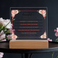 To My Beautiful Daughter – Acrylic Square - The Best Shop 4U