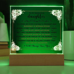 To My Beautiful Daughter – Acrylic Square - The Best Shop 4U
