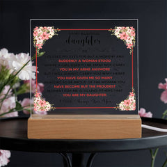 To My Beautiful Daughter – Acrylic Square - The Best Shop 4U