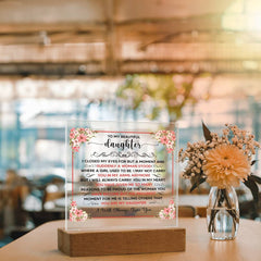 To My Beautiful Daughter – Acrylic Square - The Best Shop 4U