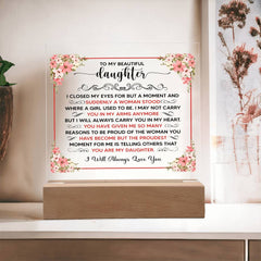 To My Beautiful Daughter – Acrylic Square - The Best Shop 4U