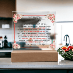 To My Beautiful Daughter – Acrylic Square - The Best Shop 4U
