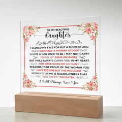 To My Beautiful Daughter – Acrylic Square - The Best Shop 4U