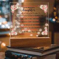 To My Beautiful Daughter – Acrylic Square - The Best Shop 4U