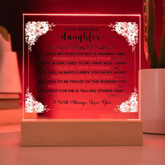 To My Beautiful Daughter – Acrylic Square - The Best Shop 4U