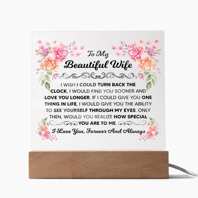 To My Beautiful Wife – Acrylic Square - The Best Shop 4U