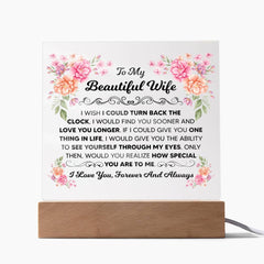 To My Beautiful Wife – Acrylic Square - The Best Shop 4U
