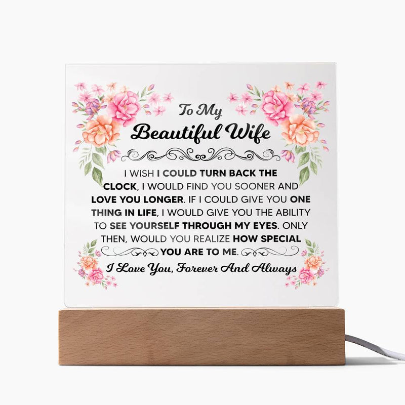 To My Beautiful Wife – Acrylic Square - The Best Shop 4U