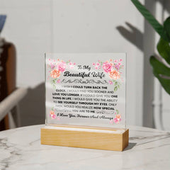 To My Beautiful Wife – Acrylic Square - The Best Shop 4U