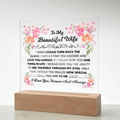To My Beautiful Wife – Acrylic Square - The Best Shop 4U