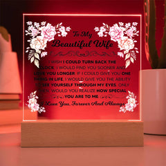 To My Beautiful Wife – Acrylic Square - The Best Shop 4U