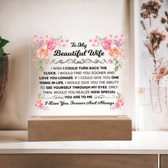 To My Beautiful Wife – Acrylic Square - The Best Shop 4U