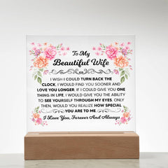 To My Beautiful Wife – Acrylic Square - The Best Shop 4U