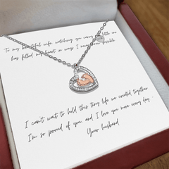 To My Beautiful Wife - Baby Feet Necklace - The Best Shop 4U