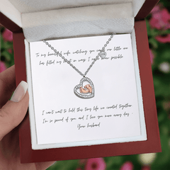 To My Beautiful Wife - Baby Feet Necklace - The Best Shop 4U