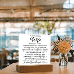 To My Beautiful Wife (Printed) – Acrylic Square - The Best Shop 4U