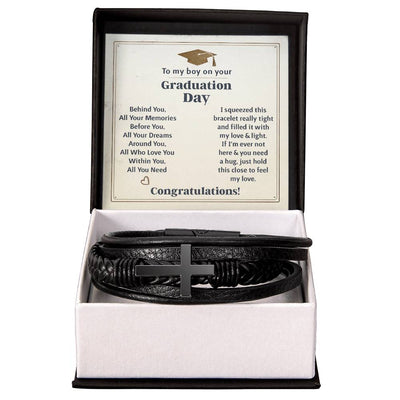 To My Boy Graduation Memories (Love You Forever) – Cross Bracelet - The Best Shop 4U