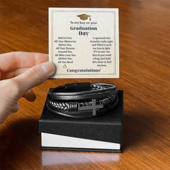 To My Boy Graduation Memories (Love You Forever) – Cross Bracelet - The Best Shop 4U