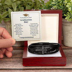 To My Boy Graduation Memories (Love You Forever) – Cross Bracelet - The Best Shop 4U