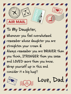To My Braver Daughter (From Dad) – Sherpa Fleece Blanket - The Best Shop 4U