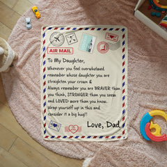 To My Braver Daughter (From Dad) – Sherpa Fleece Blanket - The Best Shop 4U
