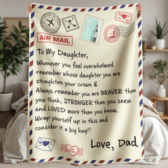 To My Braver Daughter (From Dad) – Sherpa Fleece Blanket - The Best Shop 4U