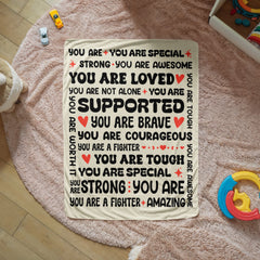 To My Braver Daughter (From Mom) – You Are Special Sherpa Fleece Blanket - The Best Shop 4U