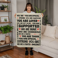 To My Braver Daughter (From Mom) – You Are Special Sherpa Fleece Blanket - The Best Shop 4U