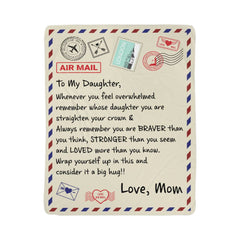 To My Braver Daughter I Love You (From Mom) – Sherpa Fleece Blanket - The Best Shop 4U