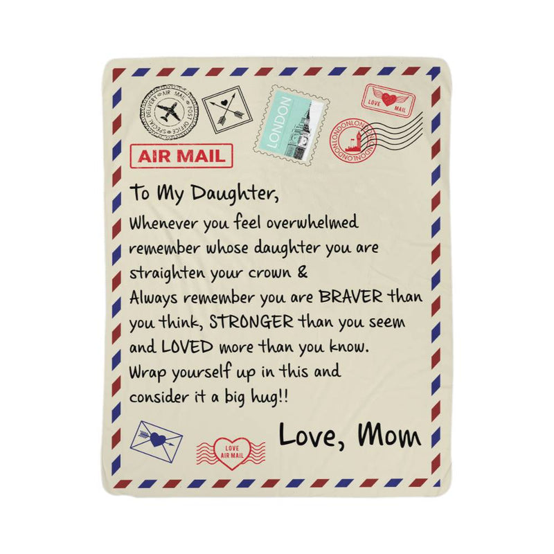 To My Braver Daughter I Love You (From Mom) – Sherpa Fleece Blanket - The Best Shop 4U