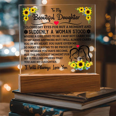 To My Daughter – Acrylic Square - The Best Shop 4U