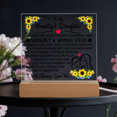 To My Daughter – Acrylic Square - The Best Shop 4U