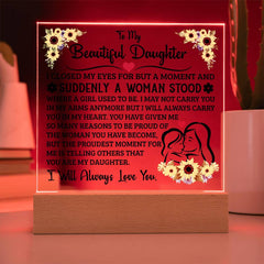 To My Daughter – Acrylic Square - The Best Shop 4U