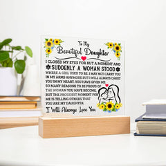 To My Daughter – Acrylic Square - The Best Shop 4U