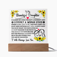 To My Daughter – Acrylic Square - The Best Shop 4U