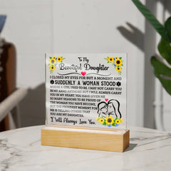 To My Daughter – Acrylic Square - The Best Shop 4U