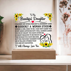 To My Daughter – Acrylic Square - The Best Shop 4U