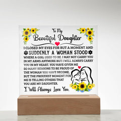 To My Daughter – Acrylic Square - The Best Shop 4U