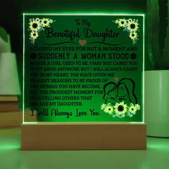 To My Daughter – Acrylic Square - The Best Shop 4U