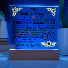 To My Daughter – Acrylic Square - The Best Shop 4U
