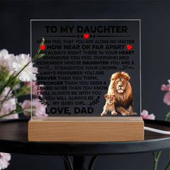 To My Daughter Braver – Acrylic Square - The Best Shop 4U