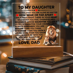 To My Daughter Braver – Acrylic Square - The Best Shop 4U