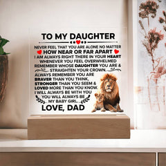 To My Daughter Braver – Acrylic Square - The Best Shop 4U