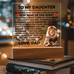 To My Daughter Braver – Acrylic Square - The Best Shop 4U