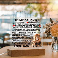 To My Daughter Braver – Acrylic Square - The Best Shop 4U