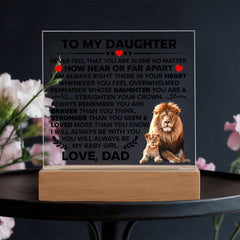 To My Daughter Braver – Acrylic Square - The Best Shop 4U
