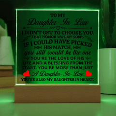 To My Daughter - in - Law Honor – Acrylic Square - The Best Shop 4U