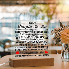 To My Daughter - in - Law Honor – Acrylic Square - The Best Shop 4U