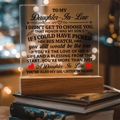 To My Daughter - in - Law Honor – Acrylic Square - The Best Shop 4U