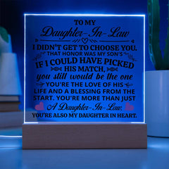 To My Daughter - in - Law Honor – Acrylic Square - The Best Shop 4U